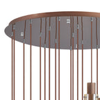 NL91699 Tokyo Slim 21 Light Round Pendant Mocha Polished Chrome