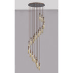 NL91699 Tokyo Slim 21 Light Round Pendant Mocha Polished Chrome