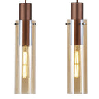NL91709 Tokyo  Slim 4 Light Linear Pendant Mocha Polished Chrome