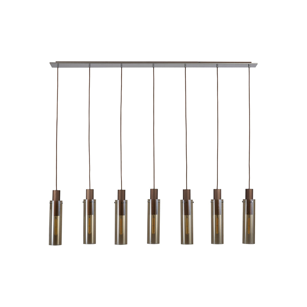 NL91729 Tokyo Slim 7 Light Linear Pendant Mocha Polished Chrome