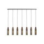 NL91729 Tokyo Slim 7 Light Linear Pendant Mocha Polished Chrome