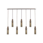 NL91729 Tokyo Slim 7 Light Linear Pendant Mocha Polished Chrome