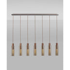 NL91729 Tokyo Slim 7 Light Linear Pendant Mocha Polished Chrome