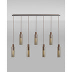 NL91729 Tokyo Slim 7 Light Linear Pendant Mocha Polished Chrome