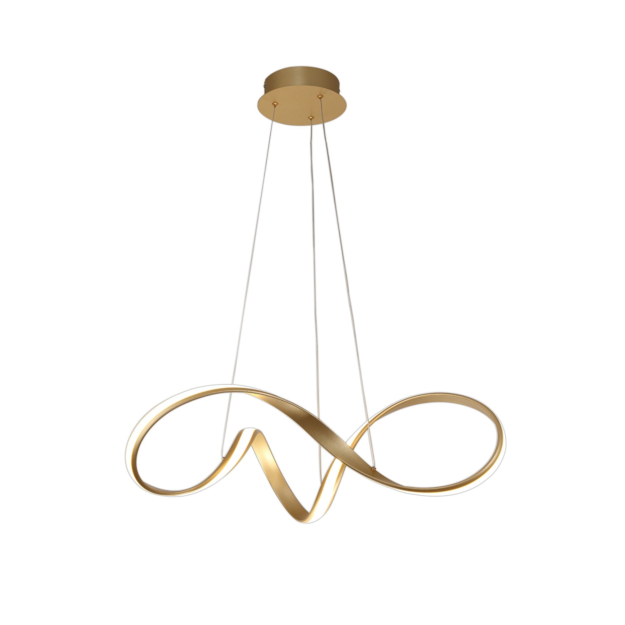 NL7077/DIM9 Brandon 1 LED Medium Pendant Sand Gold Opal