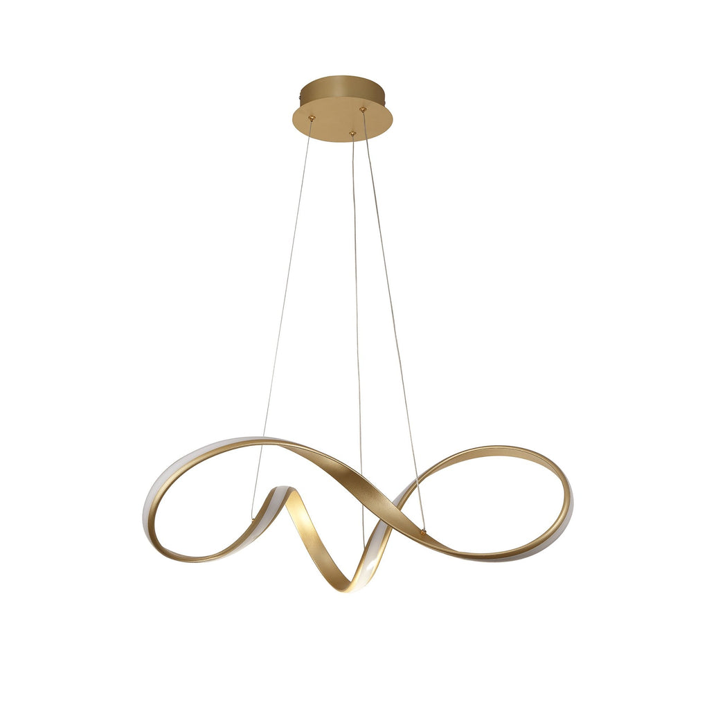 NL7077/DIM9 Brandon 1 LED Medium Pendant Sand Gold Opal