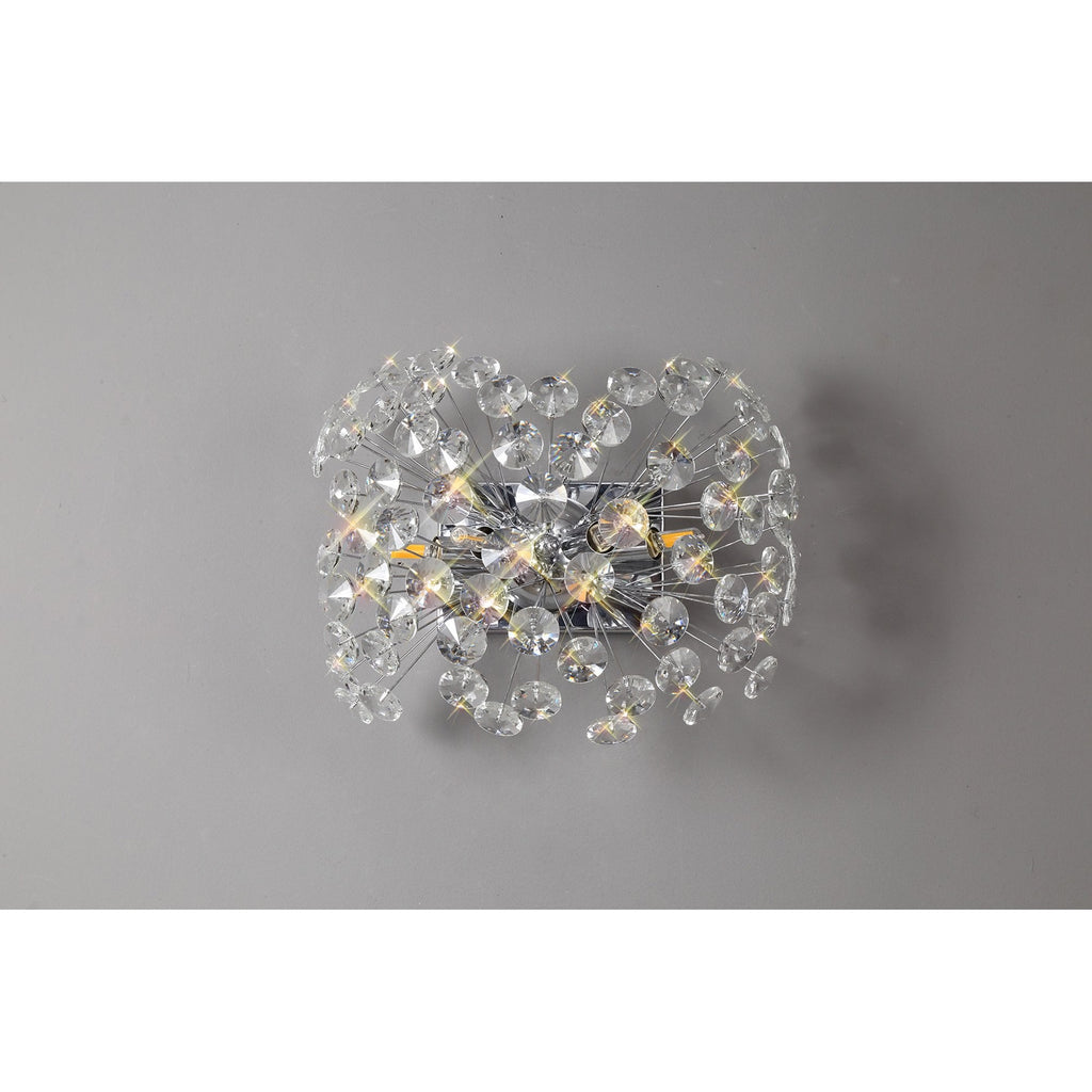 NL82019 Paris 4 Light Wall Light Polished Chrome Crystal