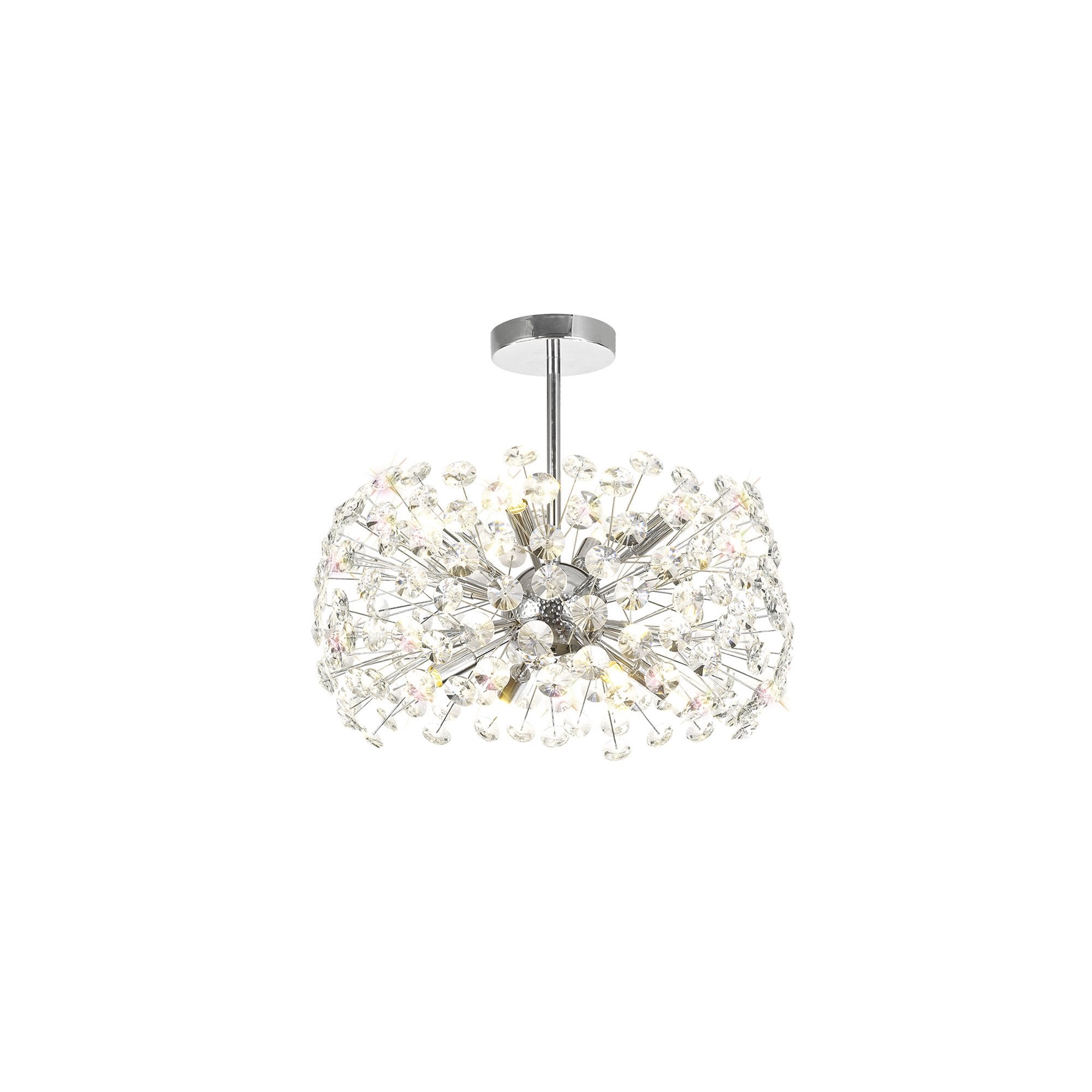 NL82029 Paris 8 Light Ceiling Light Polished Chrome Crystal