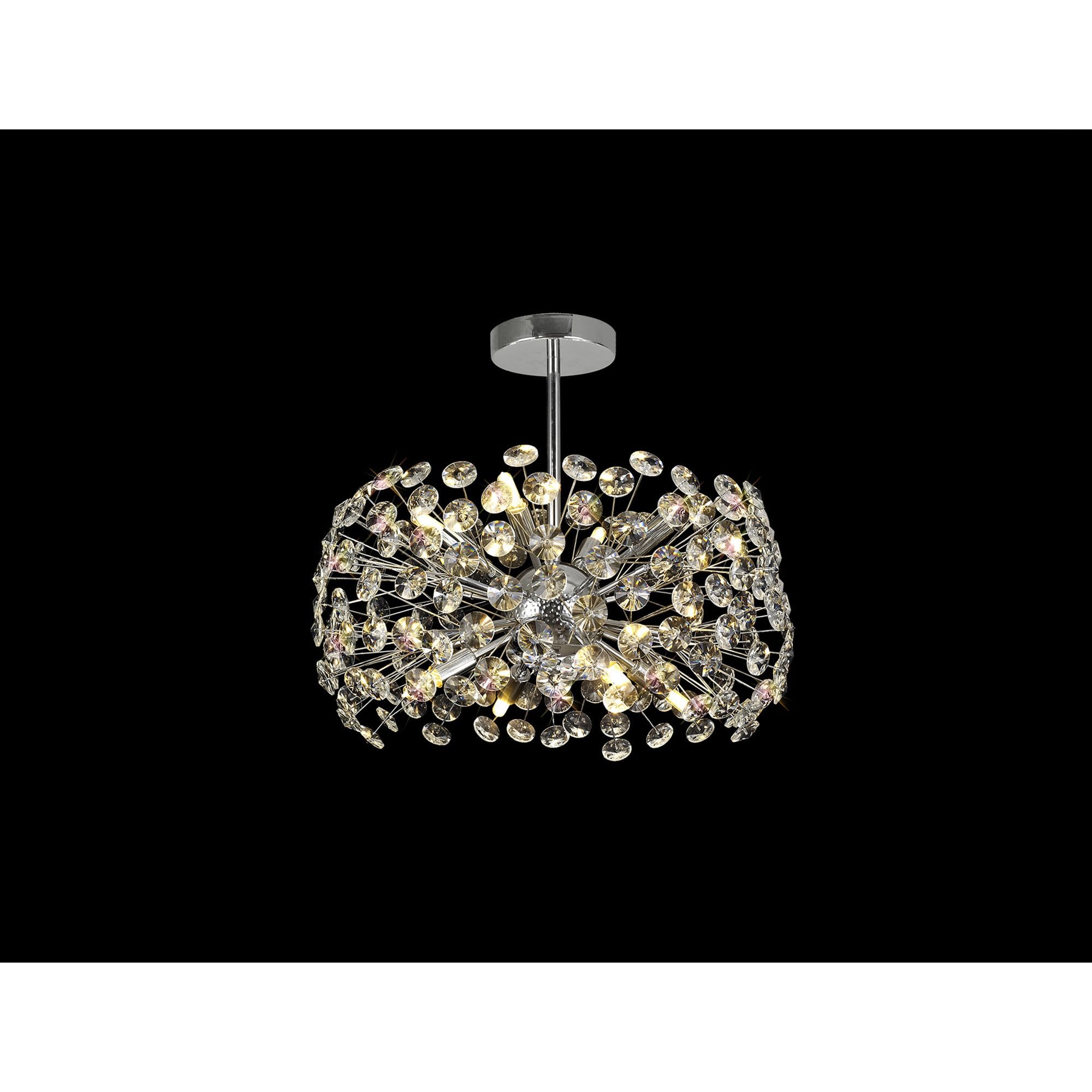 NL82029 Paris 8 Light Ceiling Light Polished Chrome Crystal