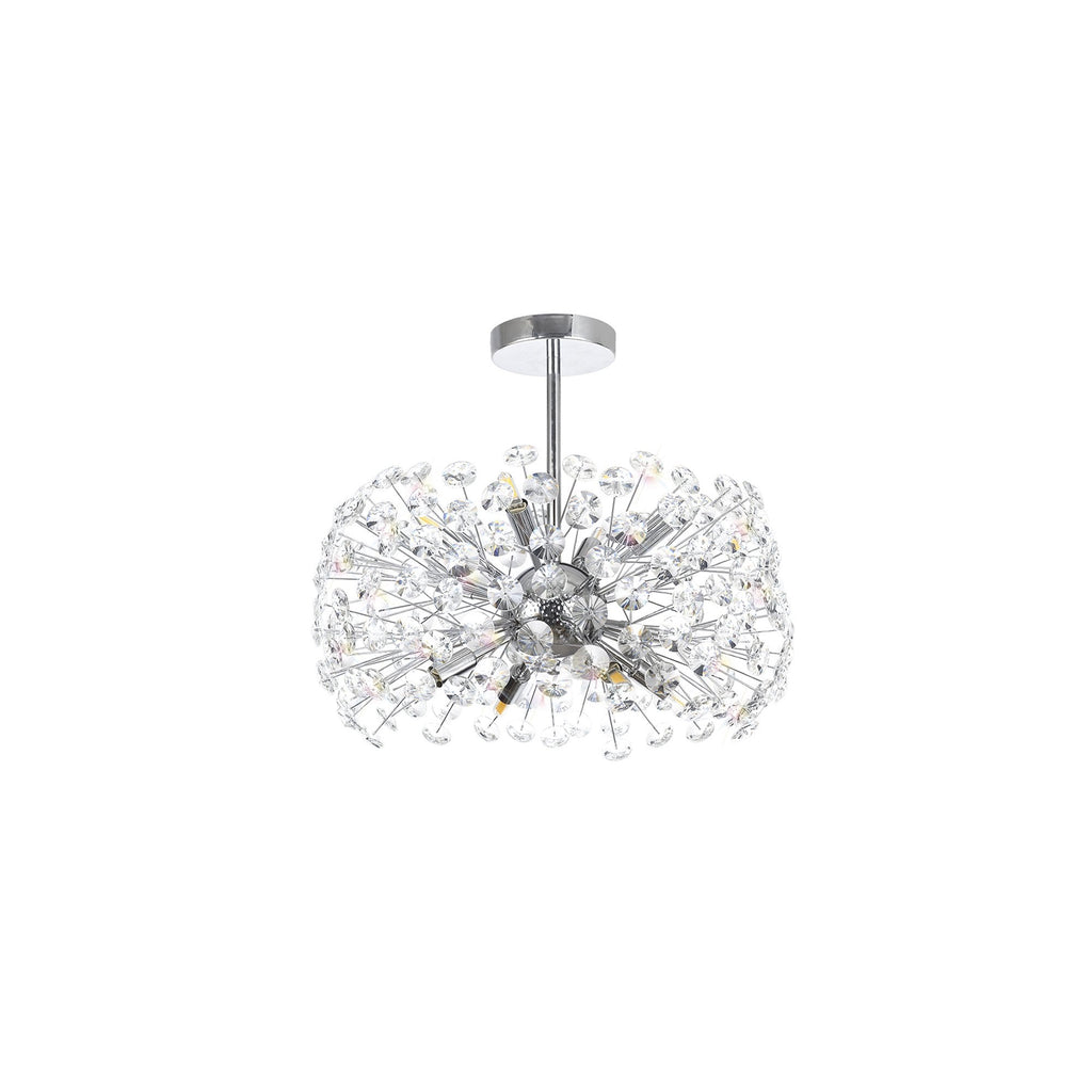 NL82029 Paris 8 Light Ceiling Light Polished Chrome Crystal