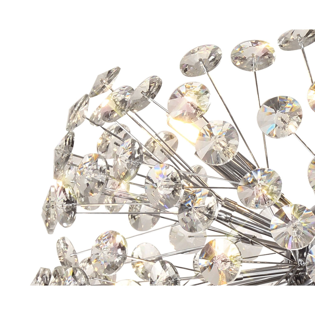NL82029 Paris 8 Light Ceiling Light Polished Chrome Crystal