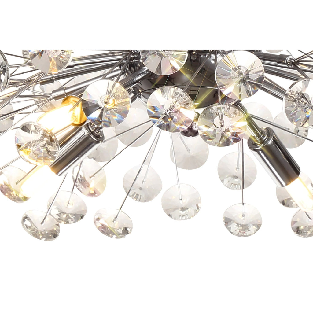 NL82029 Paris 8 Light Ceiling Light Polished Chrome Crystal
