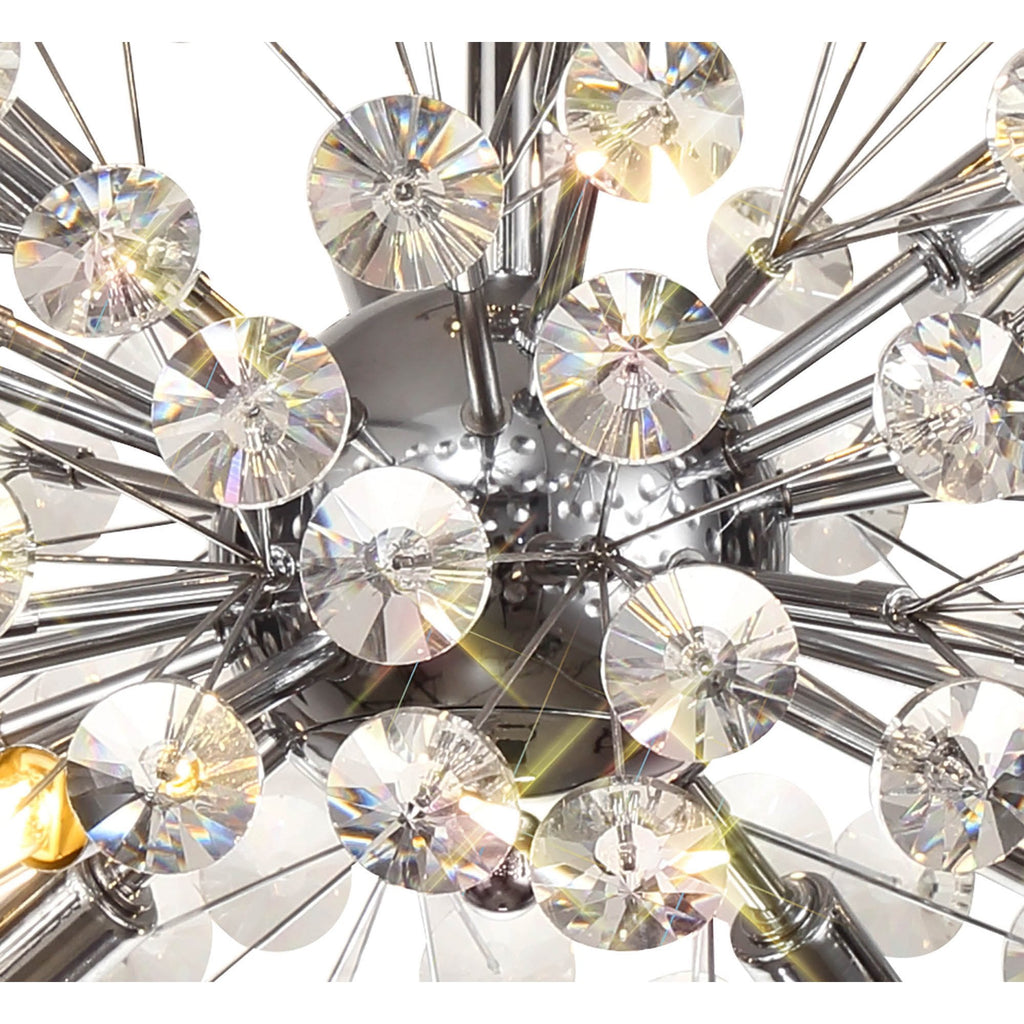 NL82029 Paris 8 Light Ceiling Light Polished Chrome Crystal