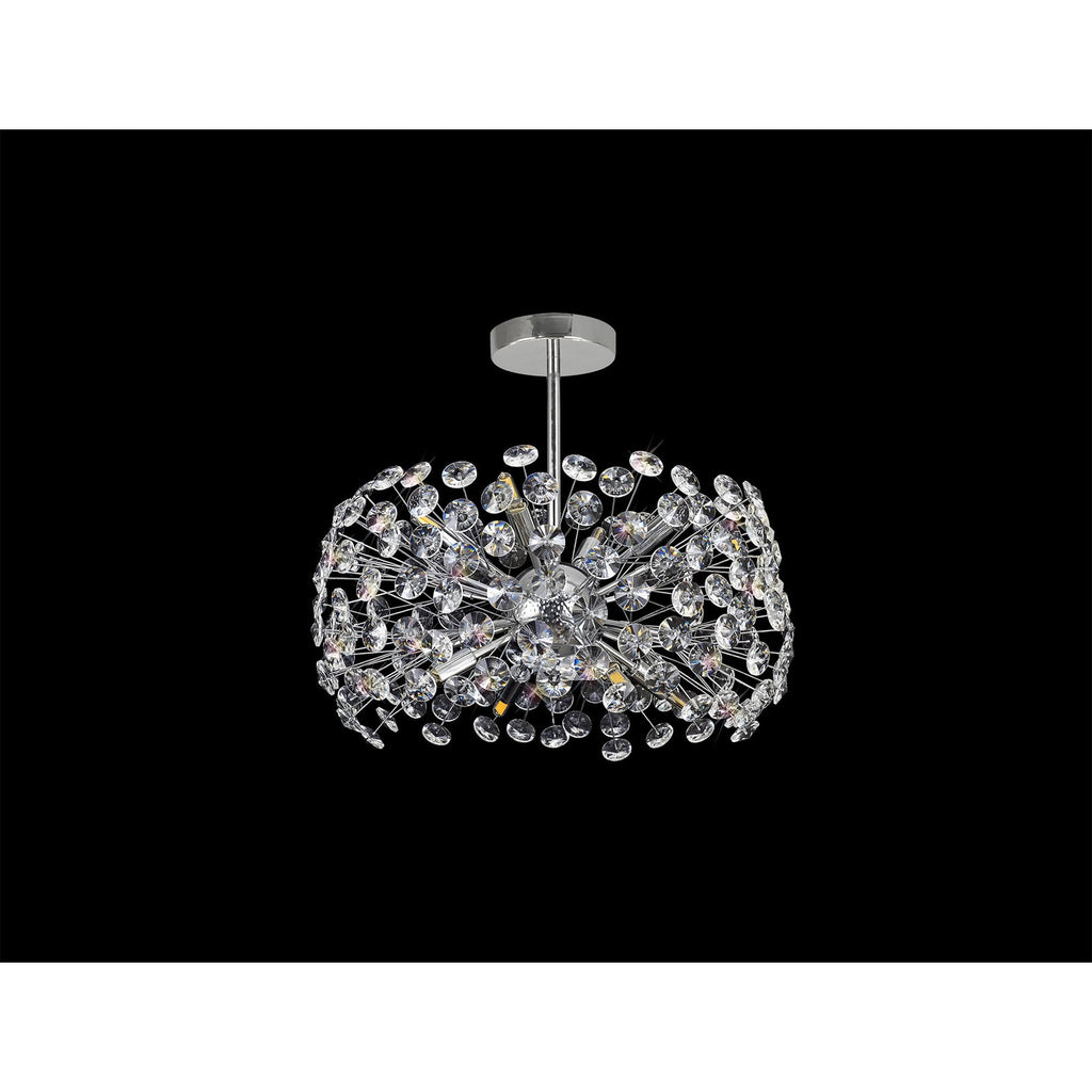 NL82029 Paris 8 Light Ceiling Light Polished Chrome Crystal