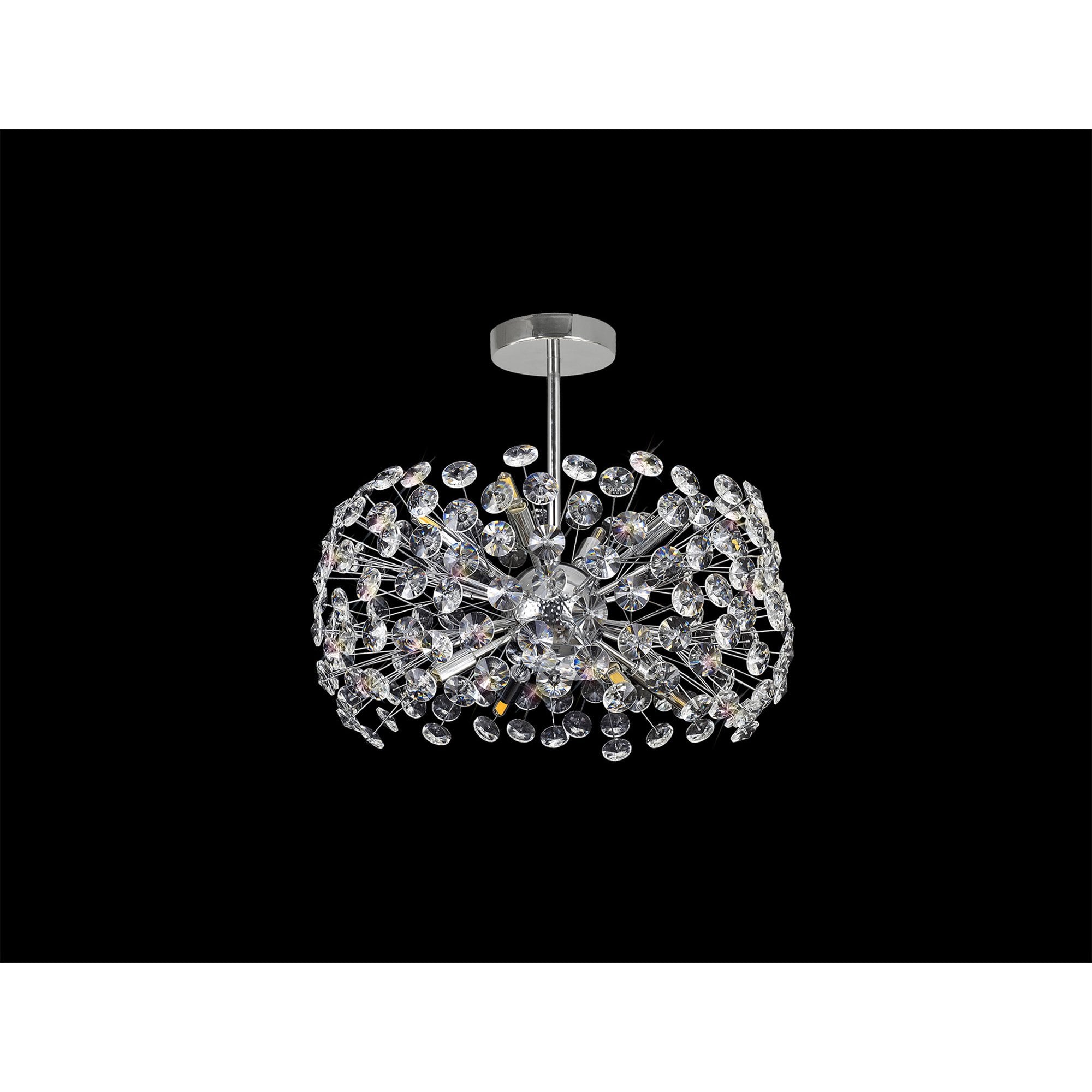 NL82029 Paris 8 Light Ceiling Light Polished Chrome Crystal