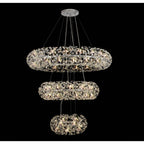 NL82039 Paris 74 Light 3 Tier Pendant Polished Chrome Crystal