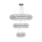 NL82039 Paris 74 Light 3 Tier Pendant Polished Chrome Crystal