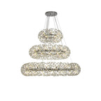 NL82039 Paris 74 Light 3 Tier Pendant Polished Chrome Crystal