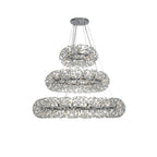 NL82039 Paris 74 Light 3 Tier Pendant Polished Chrome Crystal