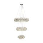 NL82039 Paris 74 Light 3 Tier Pendant Polished Chrome Crystal