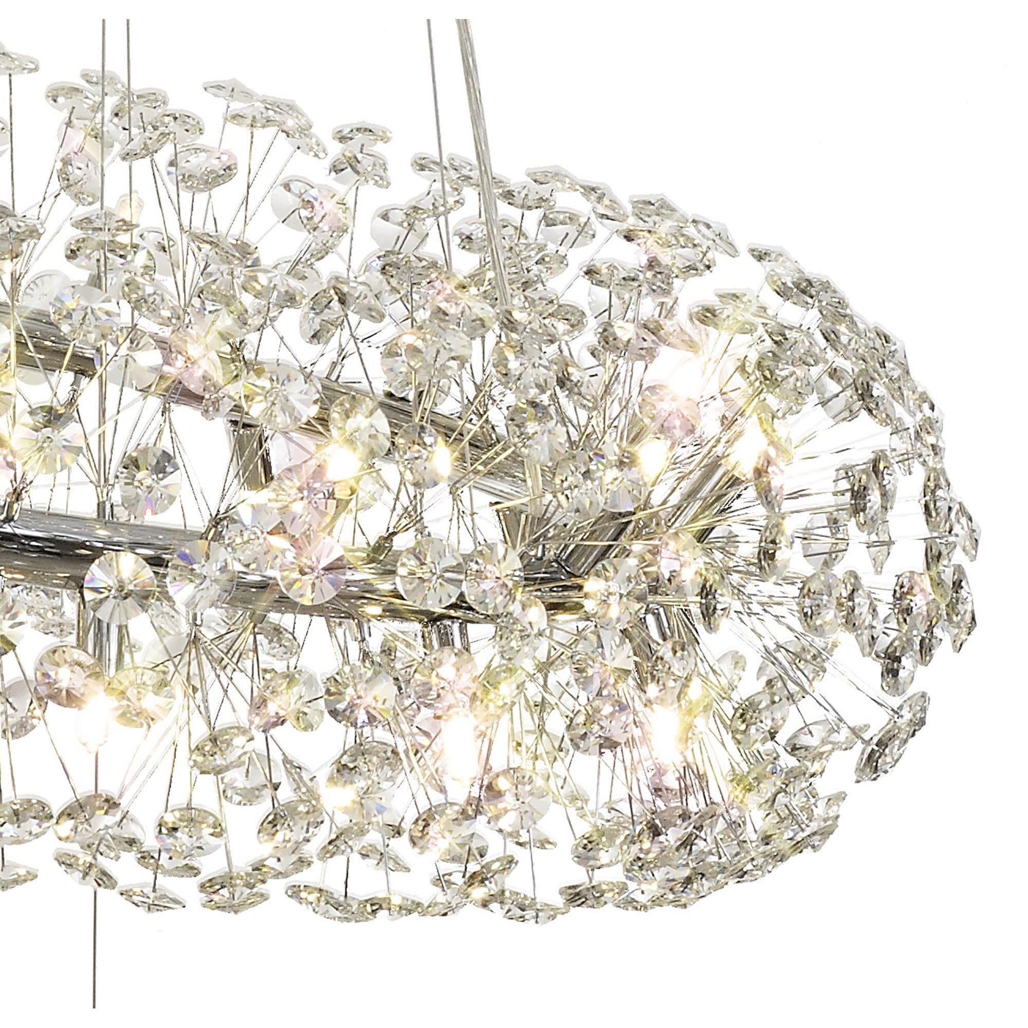 NL82039 Paris 74 Light 3 Tier Pendant Polished Chrome Crystal