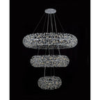 NL82039 Paris 74 Light 3 Tier Pendant Polished Chrome Crystal