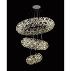 NL82039 Paris 74 Light 3 Tier Pendant Polished Chrome Crystal