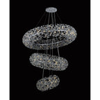 NL82039 Paris 74 Light 3 Tier Pendant Polished Chrome Crystal
