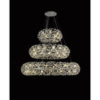 NL82039 Paris 74 Light 3 Tier Pendant Polished Chrome Crystal