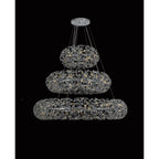 NL82039 Paris 74 Light 3 Tier Pendant Polished Chrome Crystal
