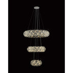NL82039 Paris 74 Light 3 Tier Pendant Polished Chrome Crystal