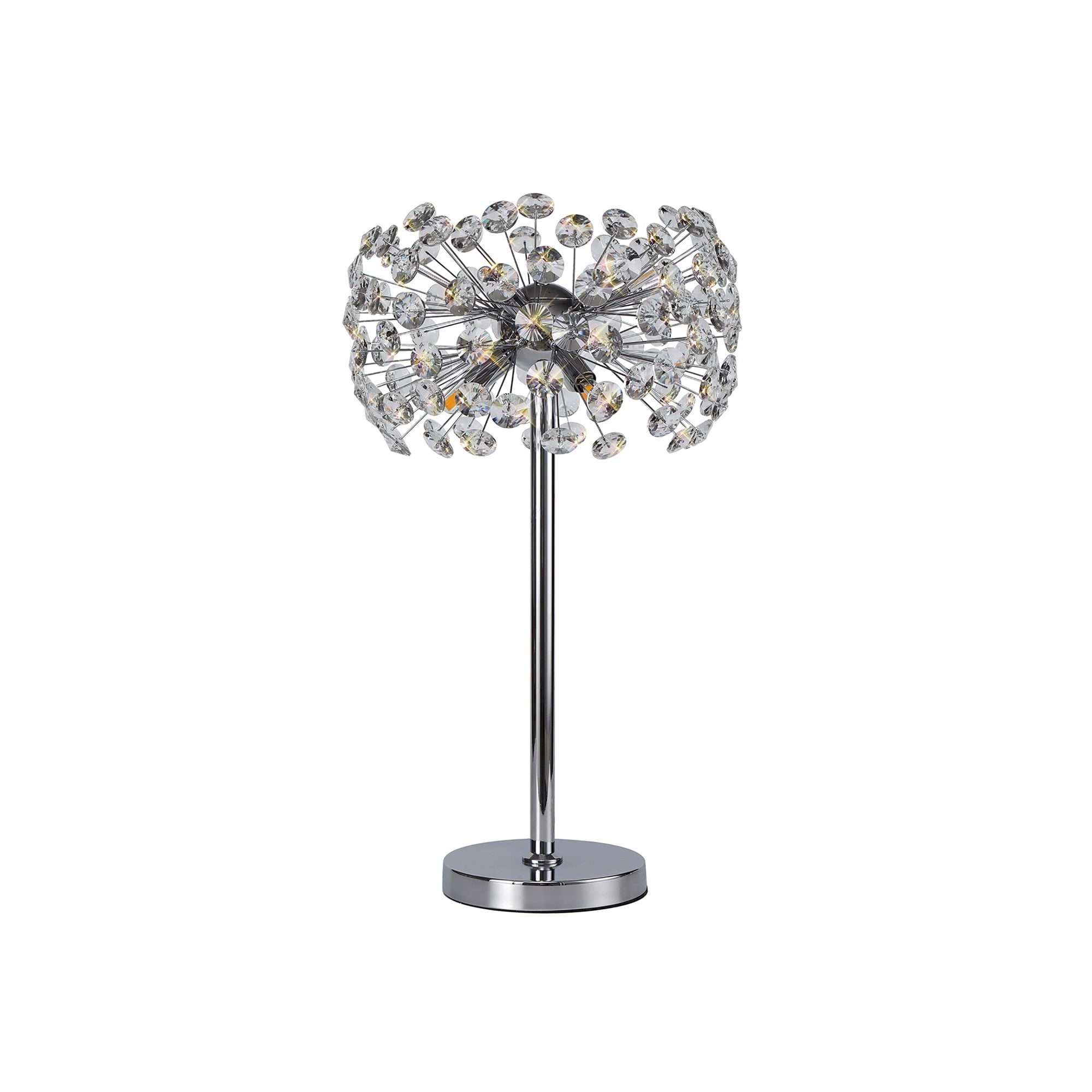 NL82049 Paris 6 Light Table Lamp Polished Chrome Crystal