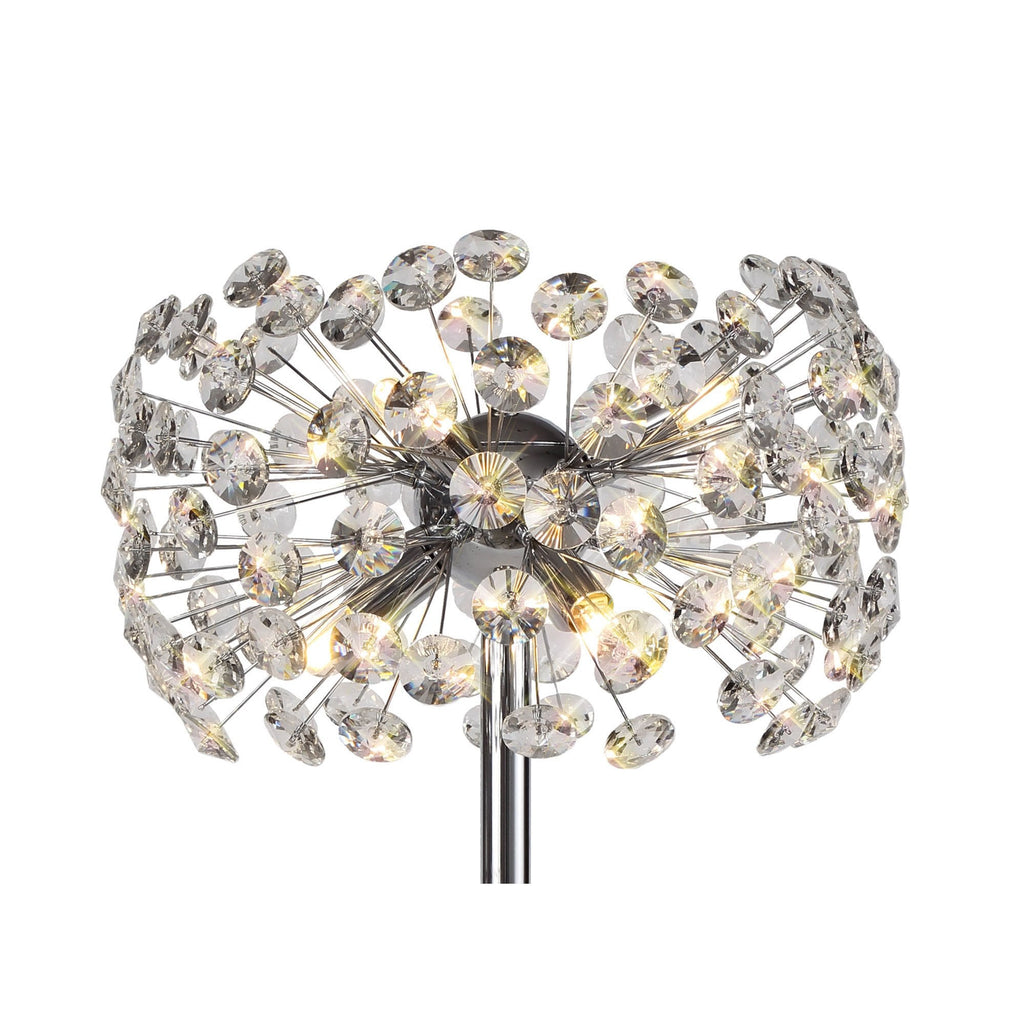 NL82049 Paris 6 Light Table Lamp Polished Chrome Crystal