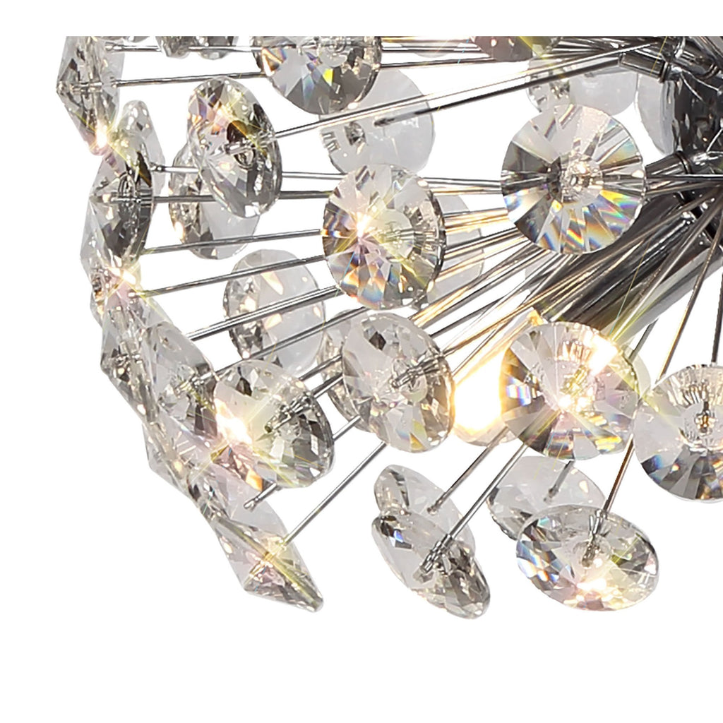 NL82049 Paris 6 Light Table Lamp Polished Chrome Crystal