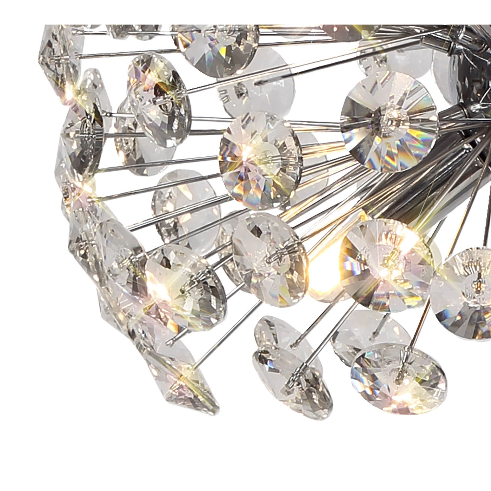NL82049 Paris 6 Light Table Lamp Polished Chrome Crystal