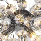 NL82049 Paris 6 Light Table Lamp Polished Chrome Crystal