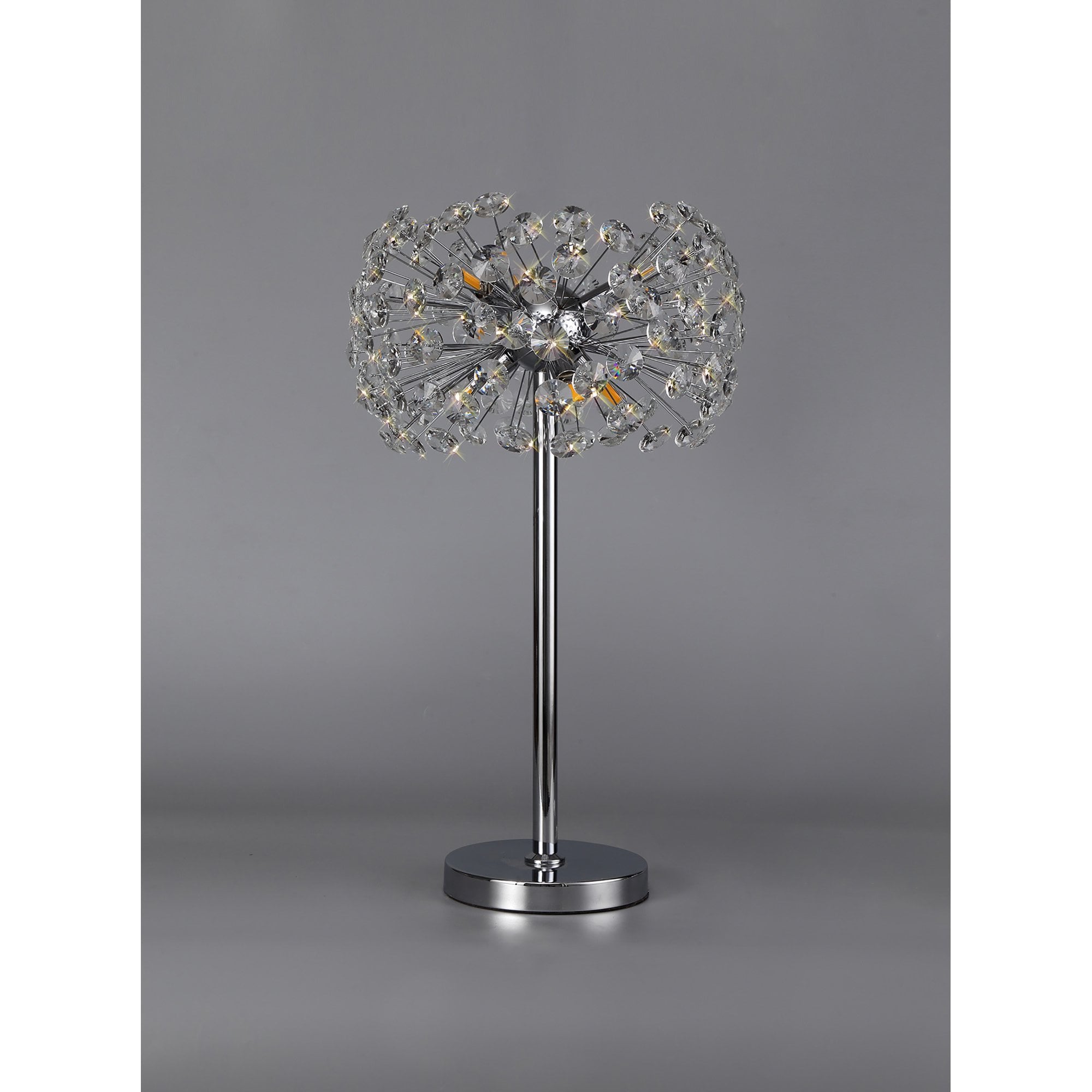 NL82049 Paris 6 Light Table Lamp Polished Chrome Crystal