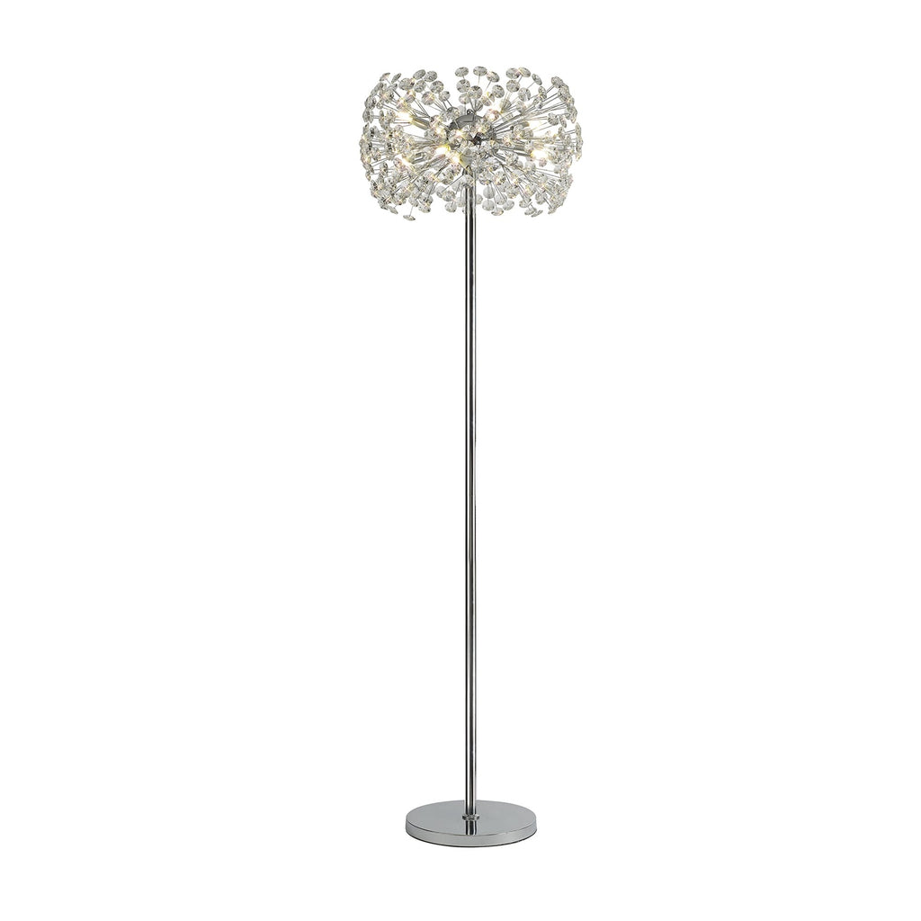 NL82059 Paris 8 Light Floor Lamp Polished Chrome Crystal