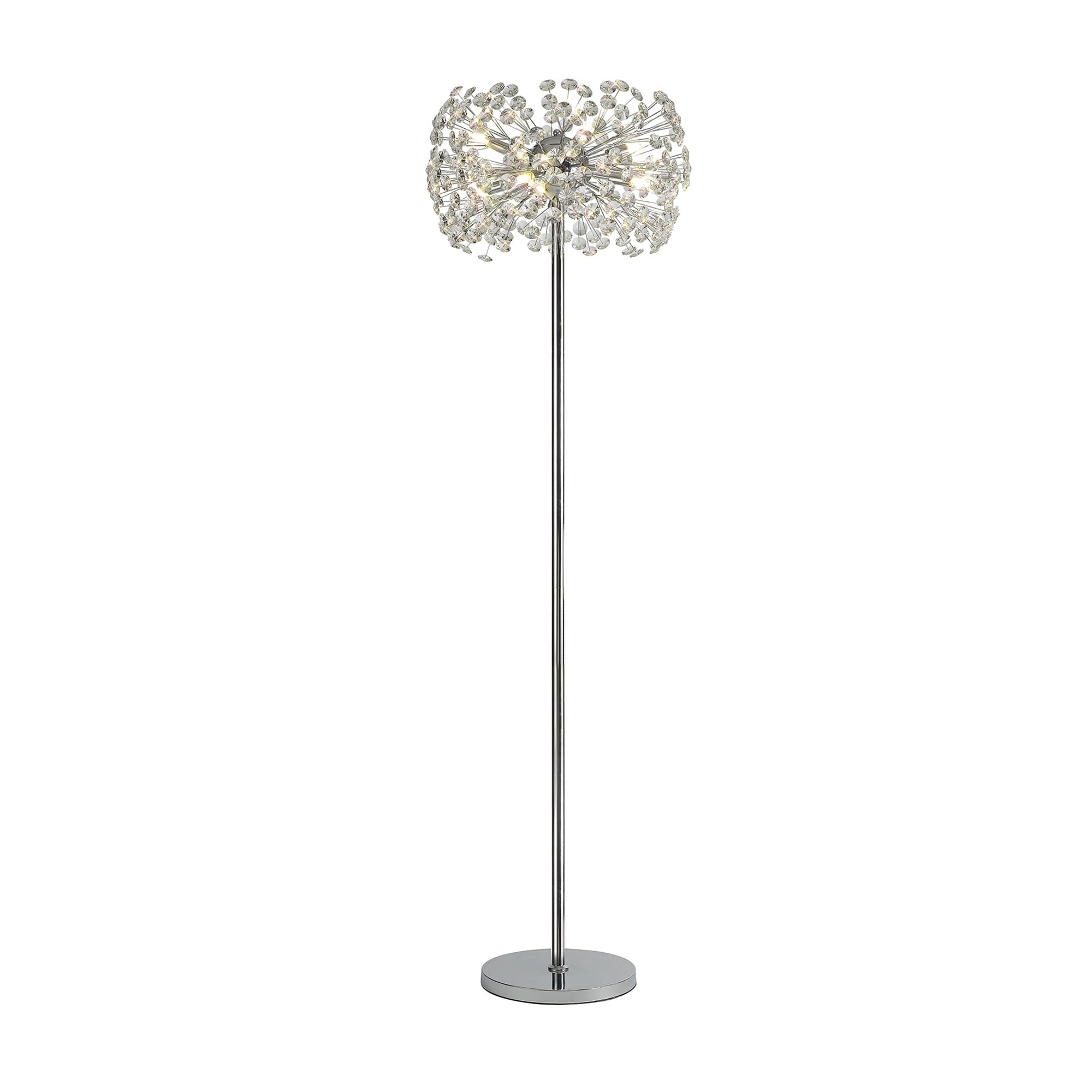 NL82059 Paris 8 Light Floor Lamp Polished Chrome Crystal
