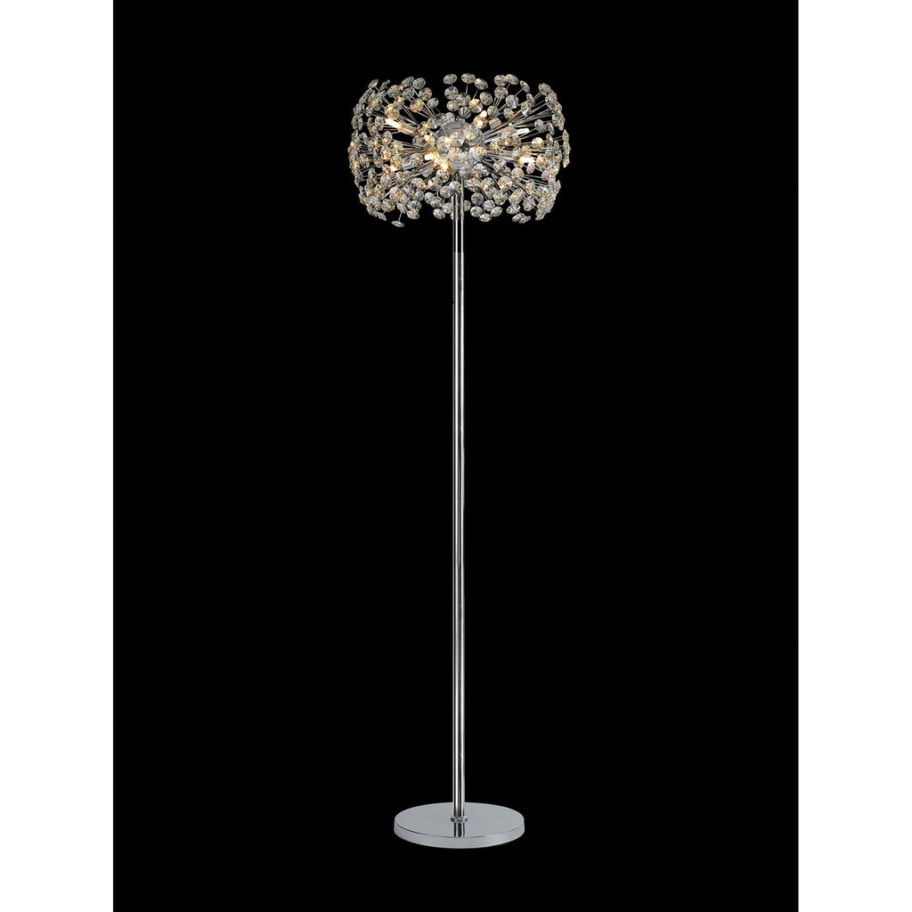NL82059 Paris 8 Light Floor Lamp Polished Chrome Crystal