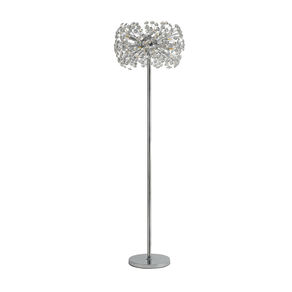 NL82059 Paris 8 Light Floor Lamp Polished Chrome Crystal