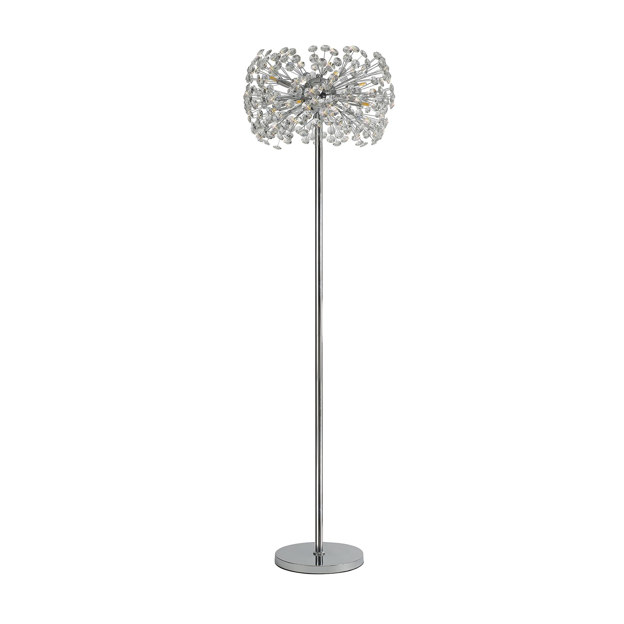 NL82059 Paris 8 Light Floor Lamp Polished Chrome Crystal