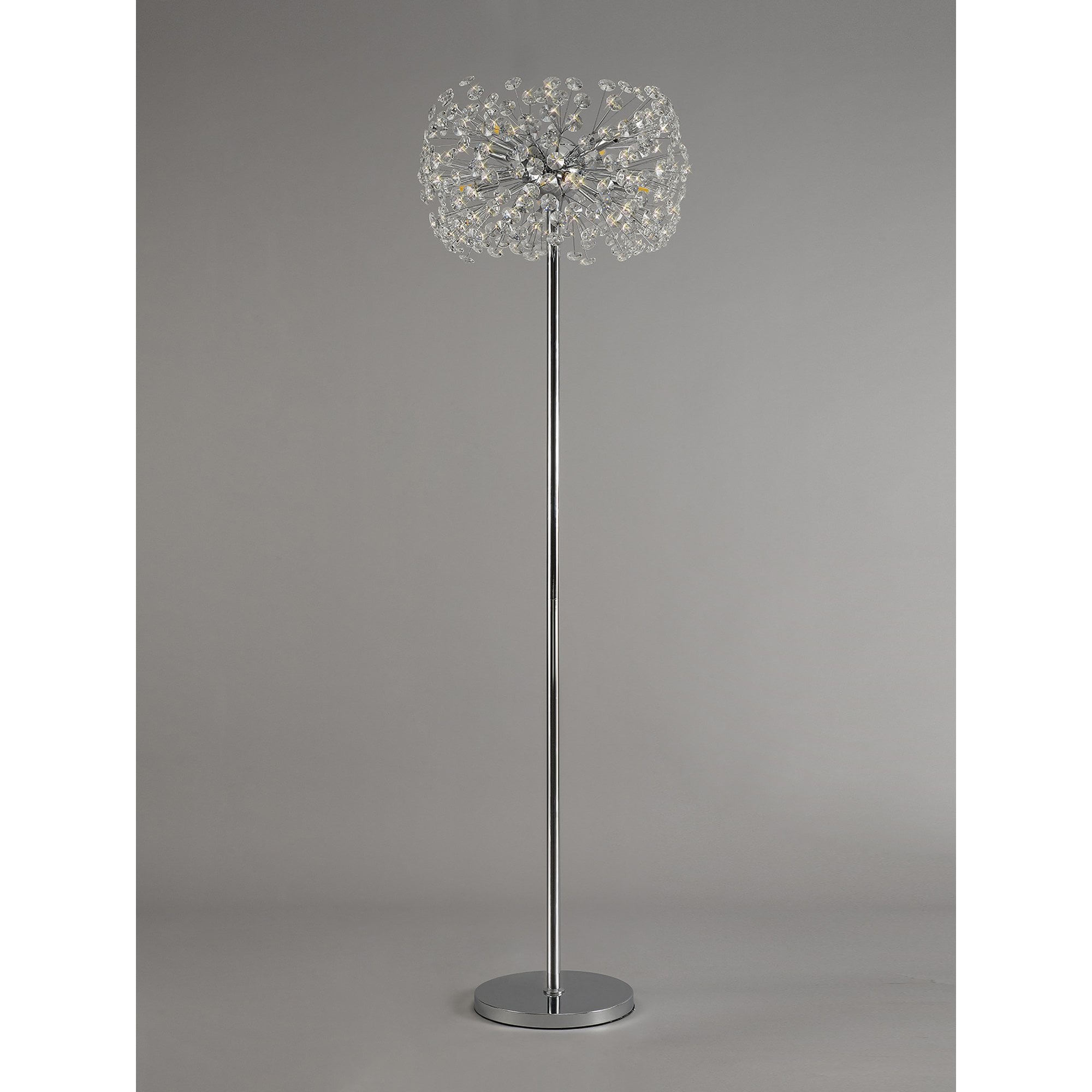 NL82059 Paris 8 Light Floor Lamp Polished Chrome Crystal