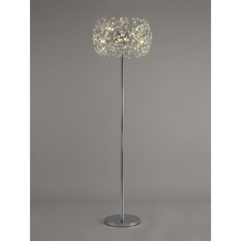 NL82059 Paris 8 Light Floor Lamp Polished Chrome Crystal