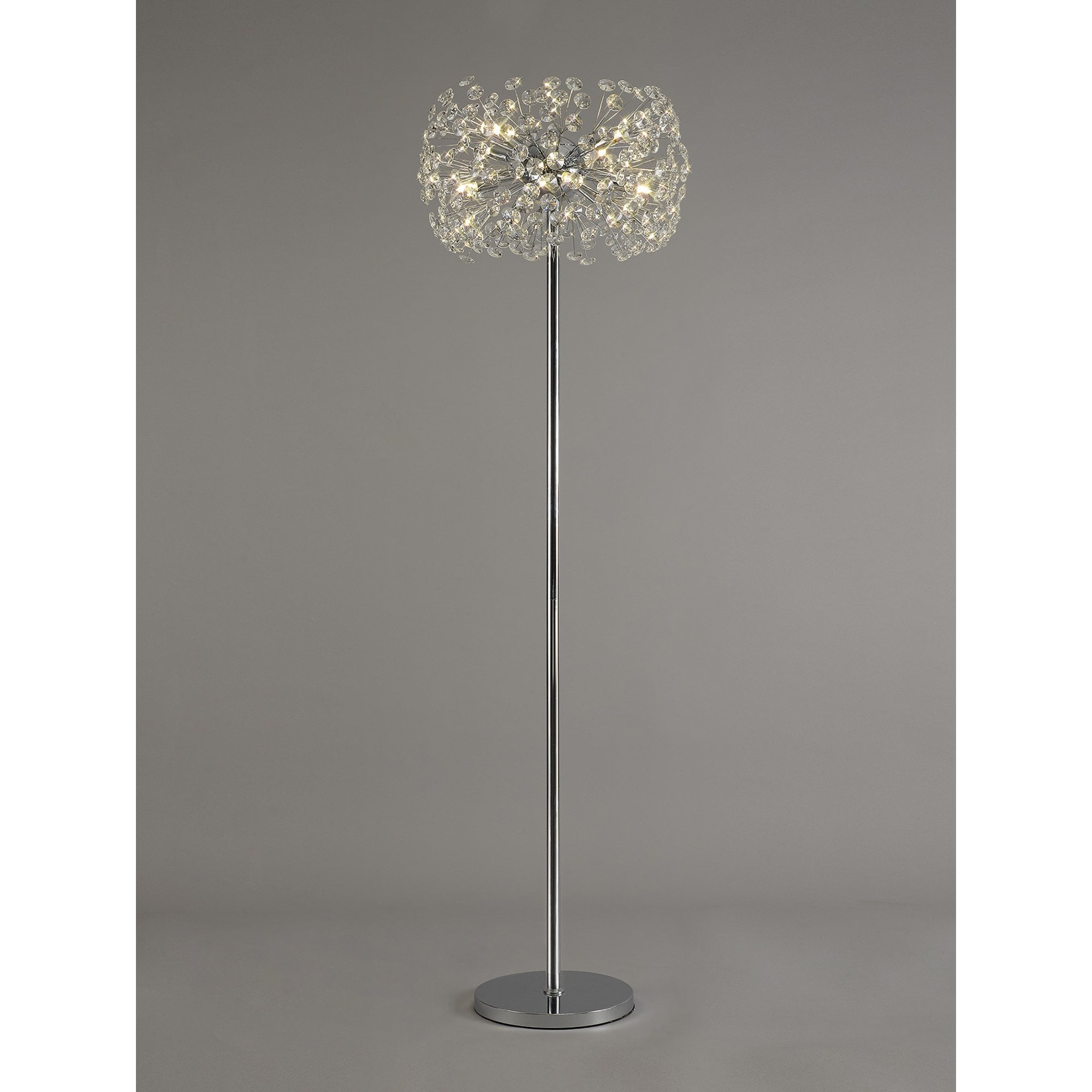 NL82059 Paris 8 Light Floor Lamp Polished Chrome Crystal
