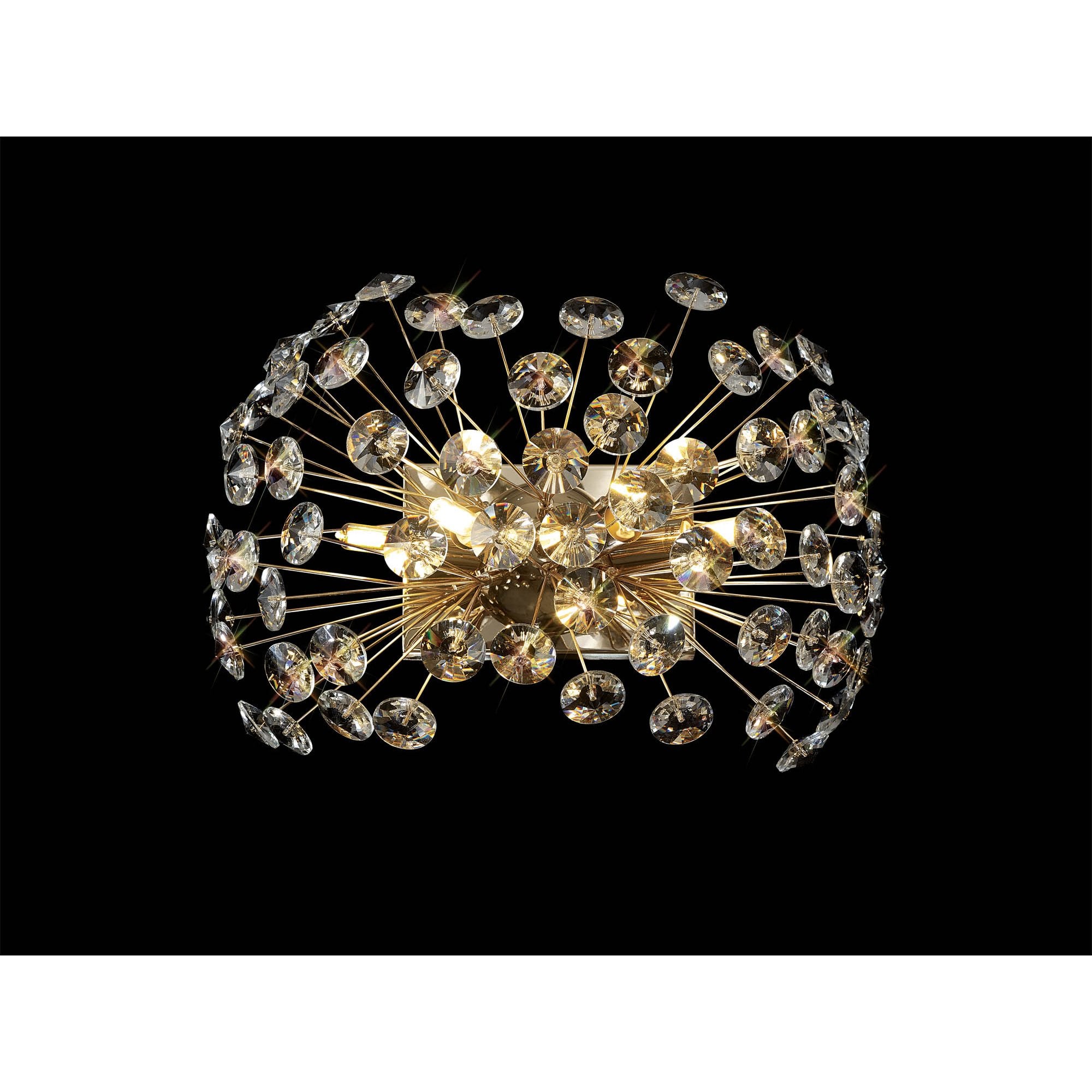 NL82069 Paris 4 Light Wall Light French Gold Crystal
