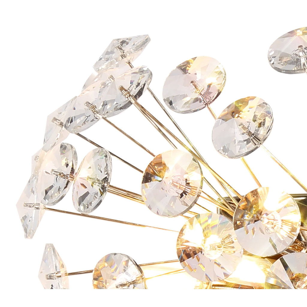 NL82069 Paris 4 Light Wall Light French Gold Crystal