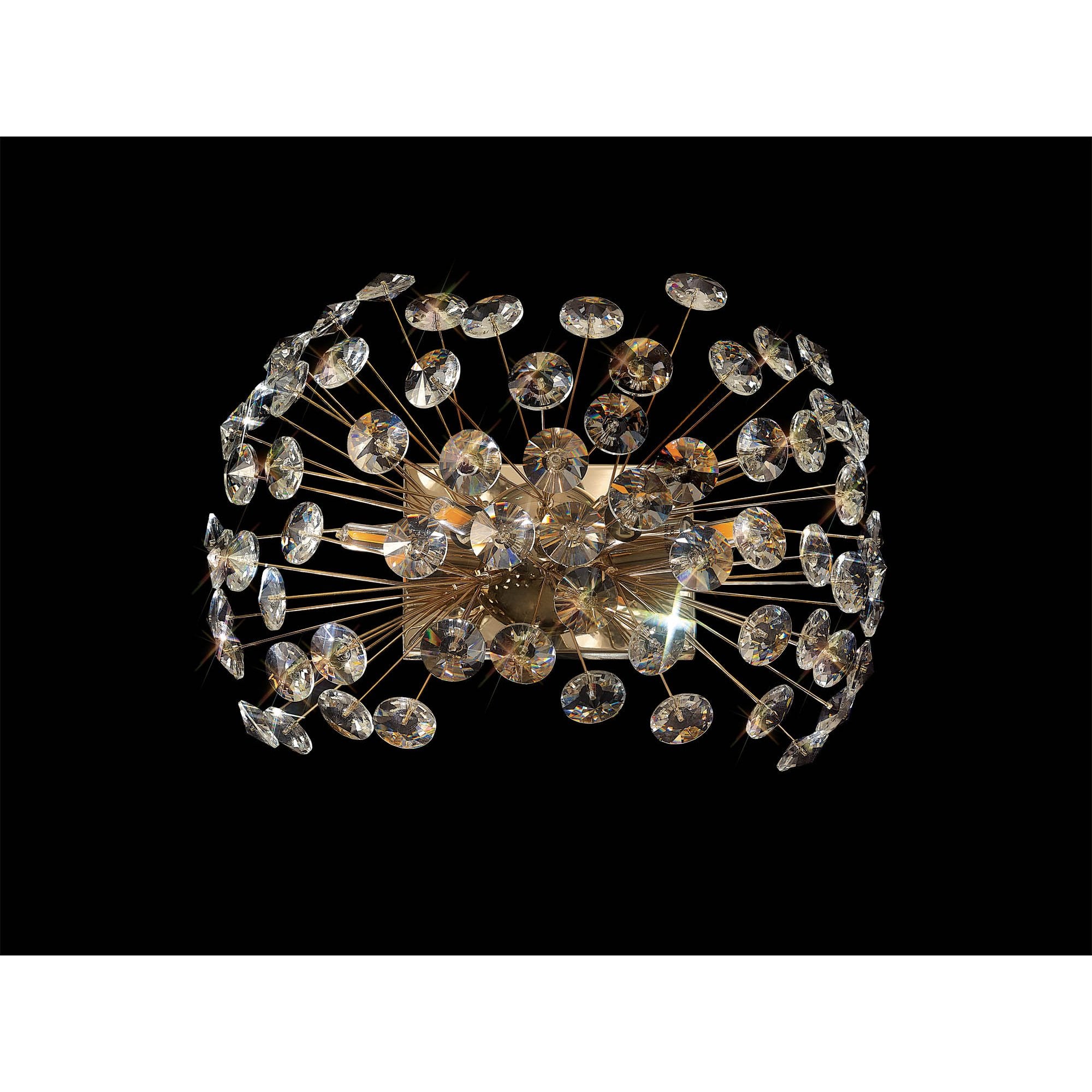 NL82069 Paris 4 Light Wall Light French Gold Crystal