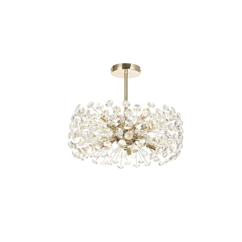 NL82079 Paris 8 Light Ceiling Light French Gold Crystal