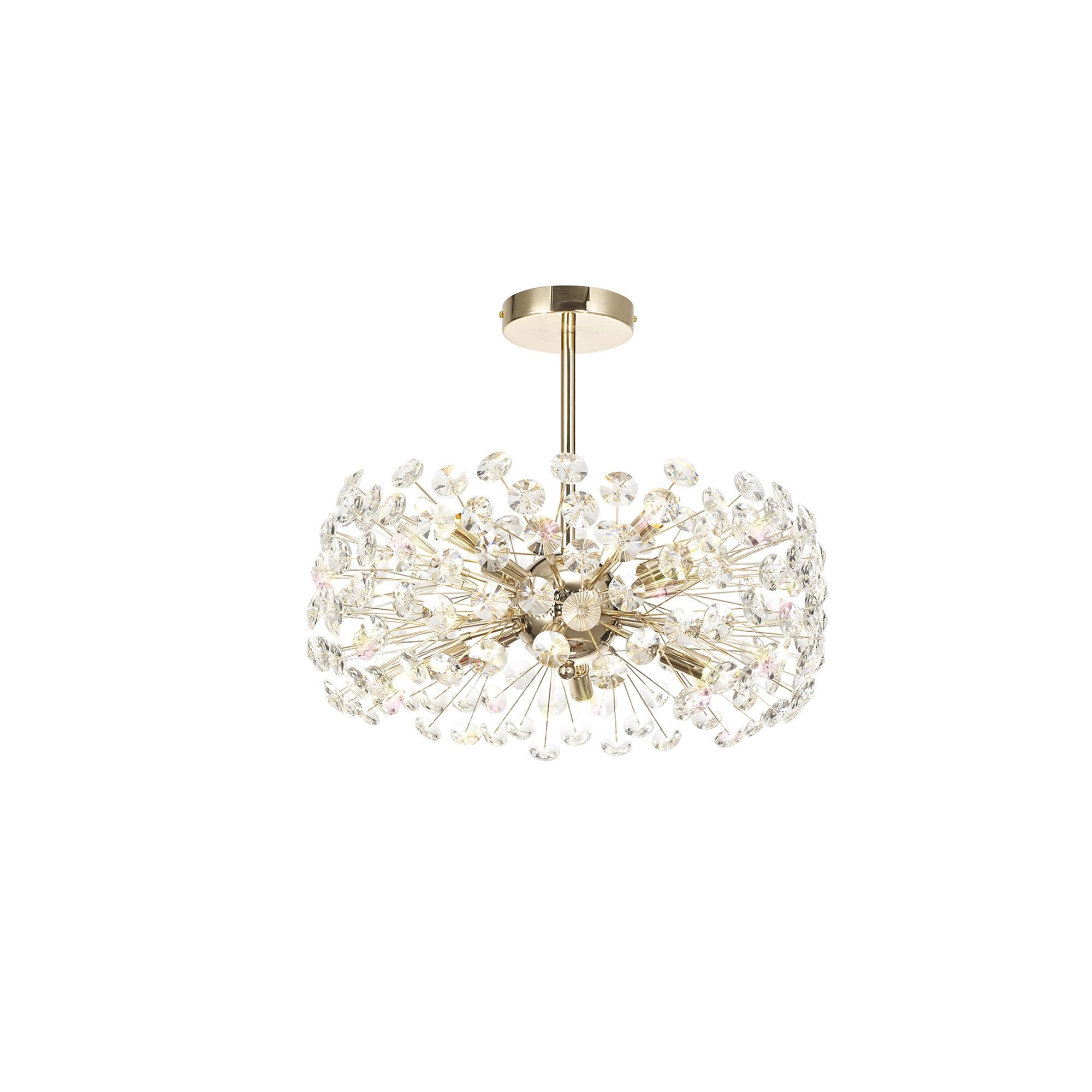 NL82079 Paris 8 Light Ceiling Light French Gold Crystal